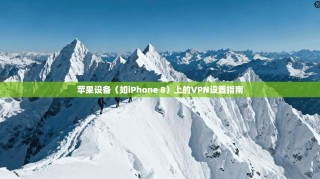 苹果设备（如iPhone 8）上的VPN设置指南