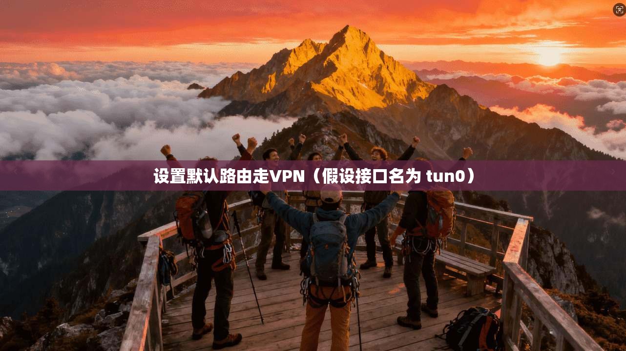 设置默认路由走VPN（假设接口名为 tun0）