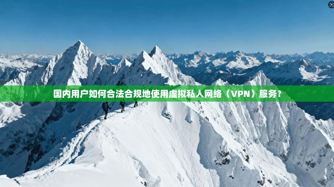 国内用户如何合法合规地使用虚拟私人网络（VPN）服务？