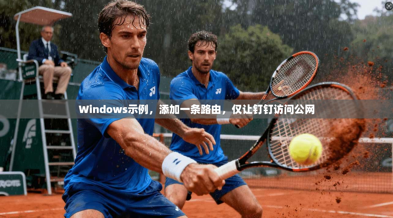 Windows示例，添加一条路由，仅让钉钉访问公网