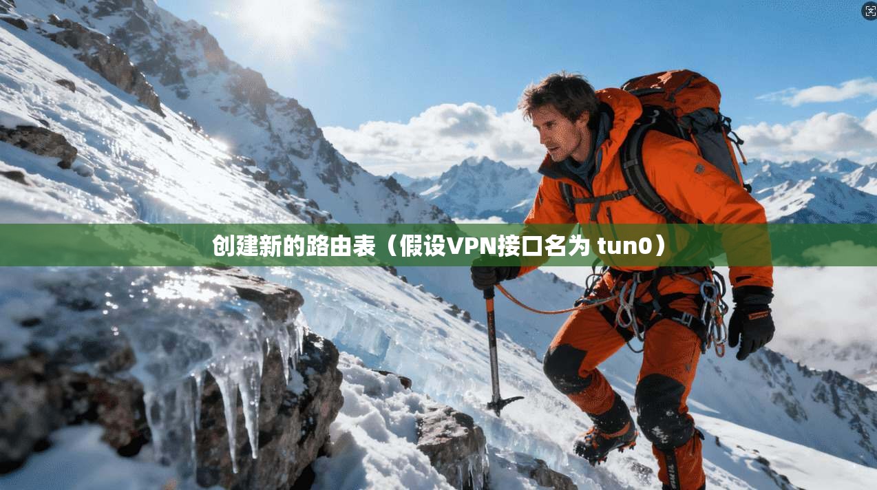 创建新的路由表(假设VPN接口名为 tun0)